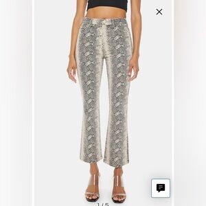NWT The Hustler Flood Ankle Wide Leg Jeans in boa babe size 27